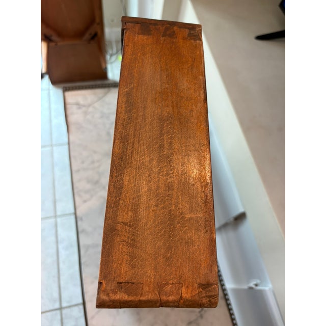 Mid 20th Century Bloomingdale’s Louis XVI Style Marble Top Console Table Made in Italy For Sale - Image 10 of 14