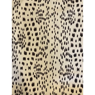 Brunschwig and Fils Les Touches Handprint Fabric in Black 3 1/2 Yards For Sale