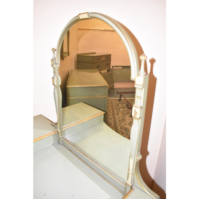 Berkey & Gay Furniture Antique Green Painted Bedroom Set Set of 7