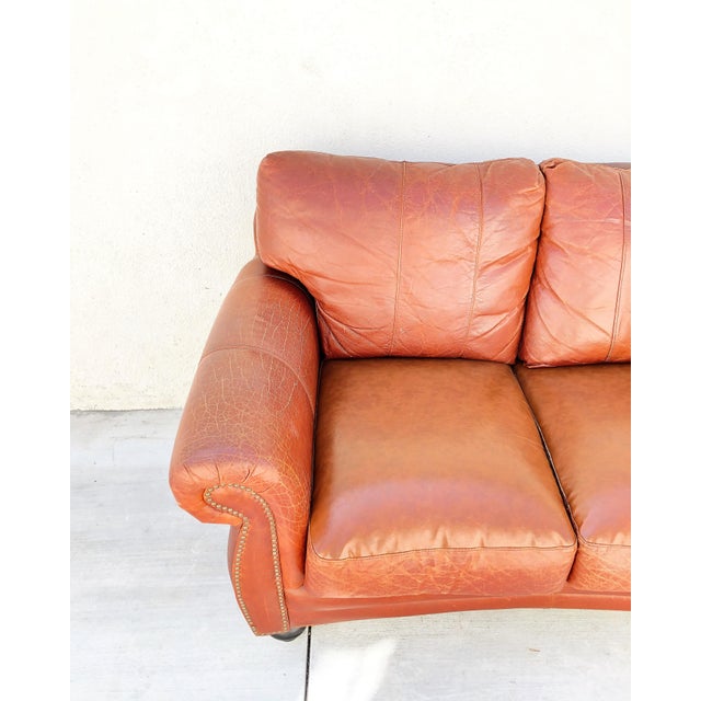 Vintage Rapallo Italian Leather Sofa Chairish