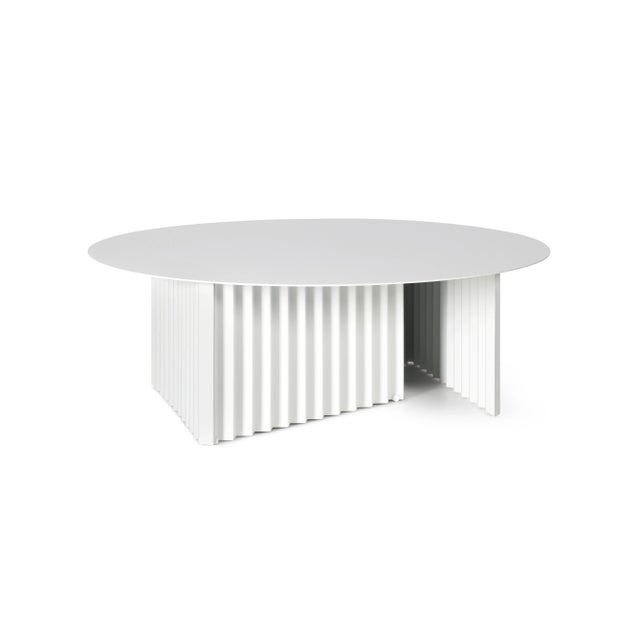 RS Barcelona Plec Round Steel 90 Table, White For Sale In New York - Image 6 of 6