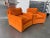 Mid 20th Century 1970s Tailored Mid-Century Lounge Chairs – Down-Filled Pair in Burnt Orange Upholstery For Sale - Image 5 of 12