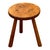 Rustic Antique French Rustic Stool in Oak, 1890s For Sale - Image 3 of 7