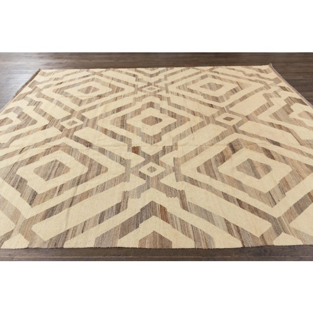 Beige 21st Century Modern Kilim Rug For Sale - Image 8 of 9