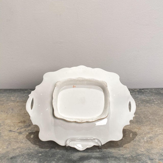 English Porcelain 2 Handled Dish For Sale - Image 4 of 6