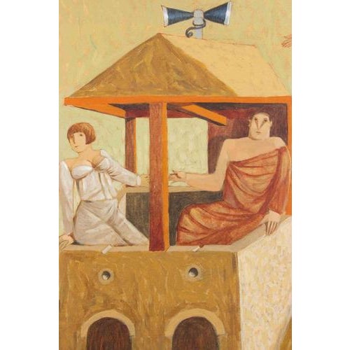 1970s Alberto Gallerati, The Spouses, 1970s, Oil Painting on Canvas For Sale - Image 5 of 5