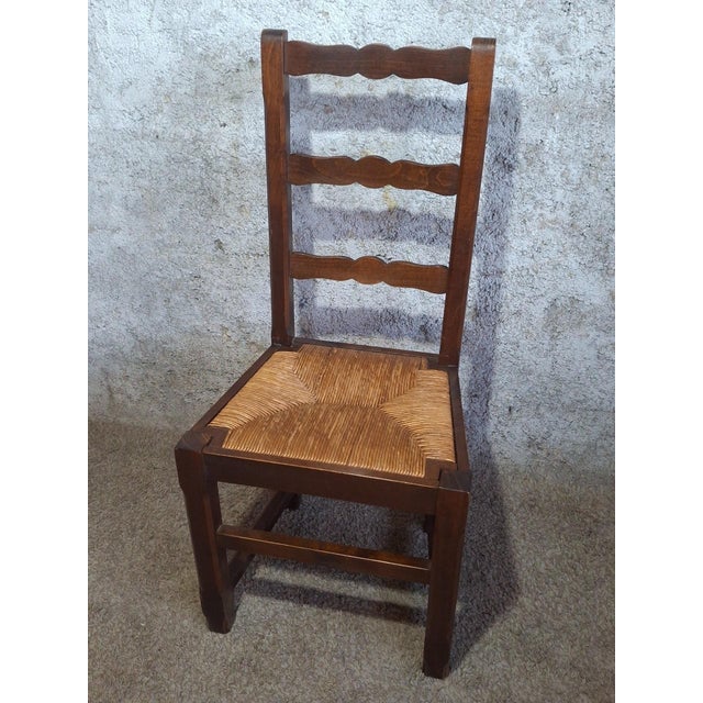 Brown Chairs in Straw and Wood, 1890s, Set of 6 For Sale - Image 8 of 14