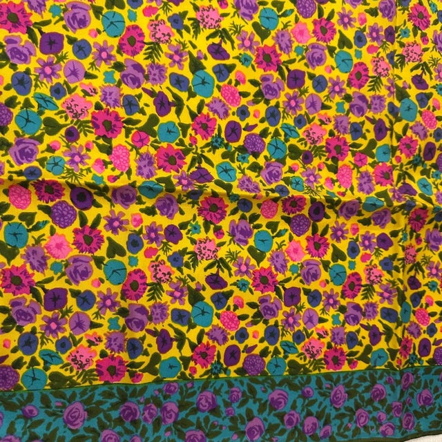 A 1980s Floral Print Silk Scarf by Ken Scott For Sale - Image 6 of 11