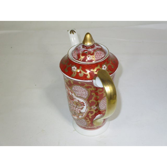 Hand Painted Gold Imari Japanese Porcelain Tea Service, 3 Pc For Sale - Image 9 of 11