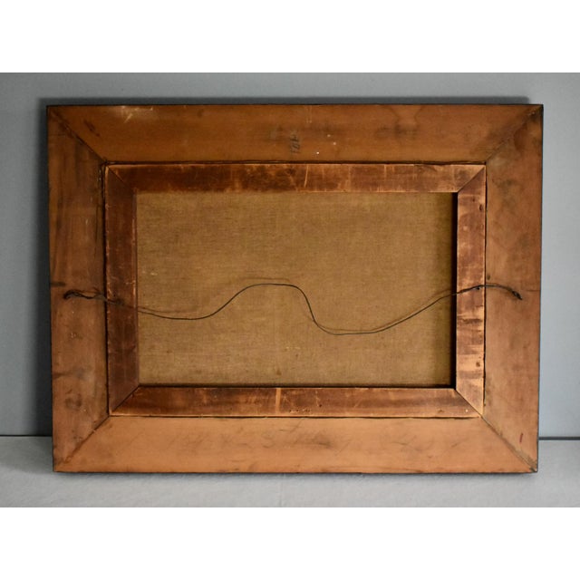 Antique European Tavern Interior Genre Scene Framed Signed & Dated 1910 For Sale - Image 16 of 16