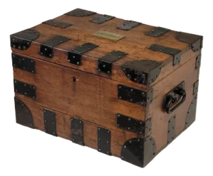 Antique 19th Century English Document Storage Box, Monogrammed l.b. Elliott