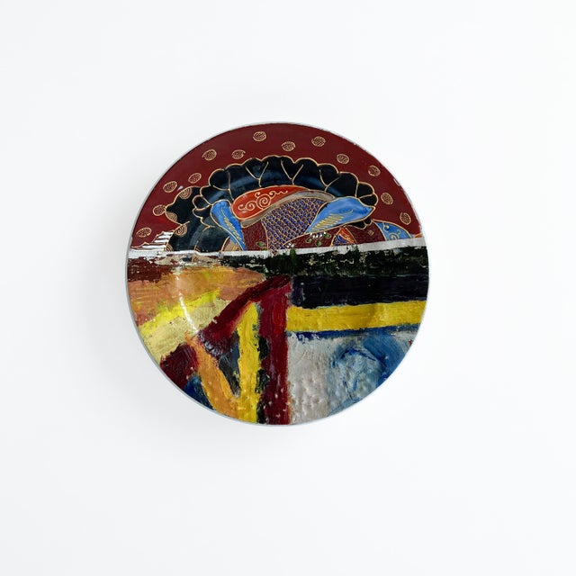 2020s Wall Art Installation: Composition of Ceramic Plates and Oil on Canvas - "Modernist Still Life" For Sale - Image 5 of 12