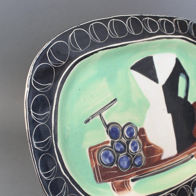 Decorative French Ceramic Platter by Jacques Pouchain for Poët-Laval, 1950s For Sale - Image 10 of 18