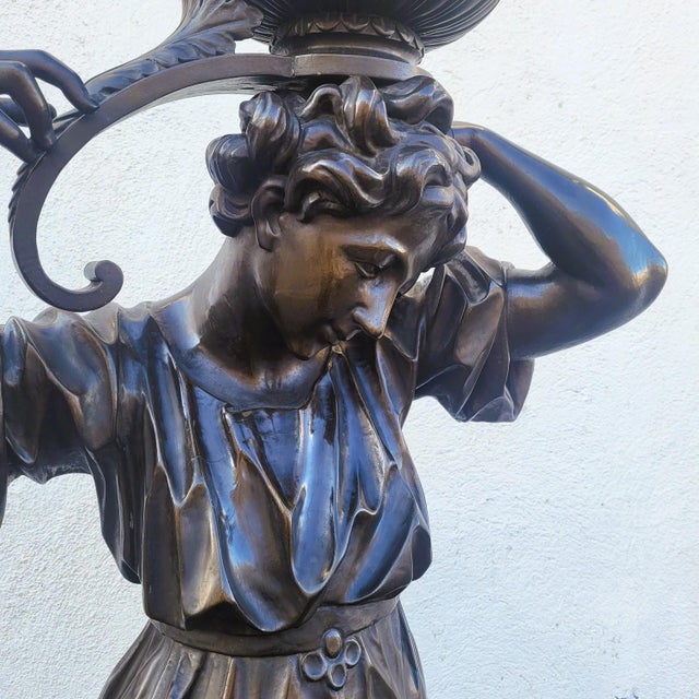 Large Sculpture of Woman, 1800s, Wood For Sale - Image 16 of 18