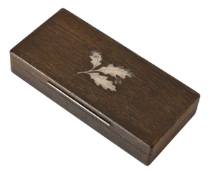 Mid-Century Modern Danish Bog Oak and Sterling Silver Box by Axel Salomonsen, 1960s