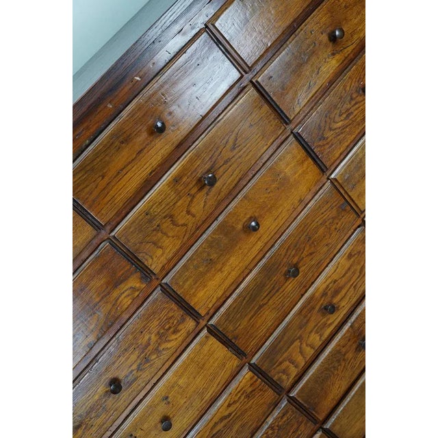 Brown Antique French Early 20th Century Oak Apothecary Cabinet For Sale - Image 8 of 18