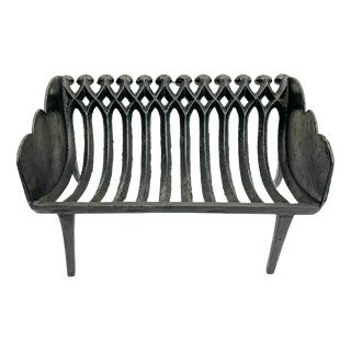 Cast Iron Fireplace Log Holder, 1950s For Sale