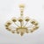 2000 - 2009 Mid-Century Modern Brass and Murano Glass Big Chandelier For Sale - Image 5 of 12
