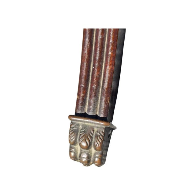 Early 20th Century Early 20th Century Federal Mahogany Pedestal Trifid Demi-Lune Table For Sale - Image 5 of 7