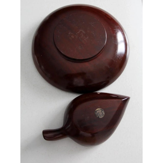 Mid-Century Tropical Woodenware Bowl Pair For Sale - Image 9 of 12
