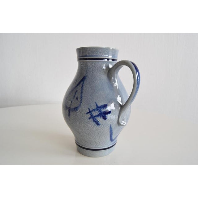 Vintage Earthenware Jug with Blue Salt Glaze/Marzi & Remi, 1960s For Sale - Image 4 of 11