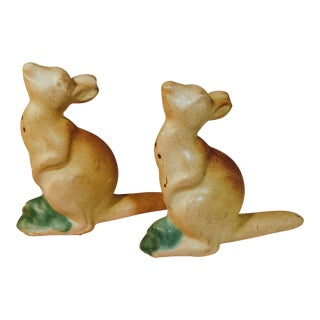 Kangaroo Rosemeade Salt & Pepper Shakers - A Pair For Sale
