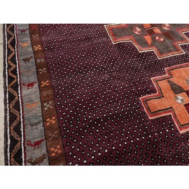 Tribal Galerie Shabab Collection Mid-20th Century Turkish Anatolian Tribal Carpet For Sale - Image 3 of 8