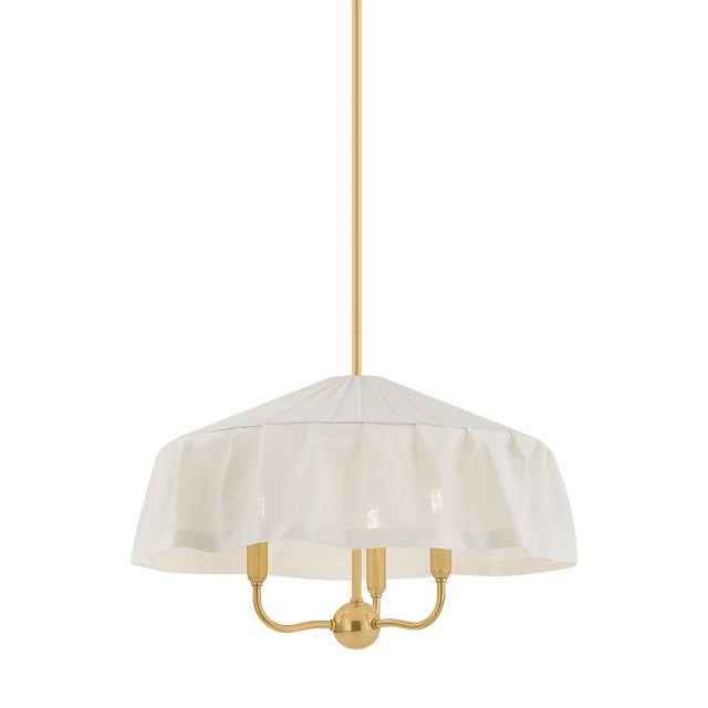Brass Mitzi Shivonne 22 in. 3 Light Pendant in Aged Brass Finish For Sale - Image 8 of 8