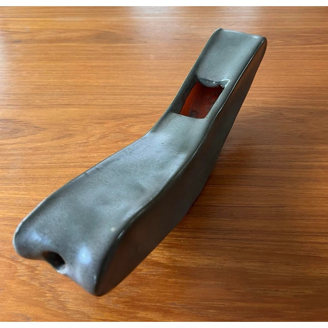 Mid 20th Century Mid Century Ceramic Boomarang Vase For Sale - Image 5 of 9