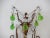 Wood 1920 French Green Murano Drops Beaded Swags Giltwood Sconces For Sale - Image 7 of 13