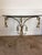 Vintage Hollywood Regency Gilt Metal Rope & Tassel Accent Table w/ round Glass Top. Family lore says acquired latest when...