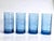 Mid-Century Modern Vintage Anchor Hocking Flat Iced Tea Glasses in Tartan Blueberry, Set of 4 For Sale - Image 3 of 13