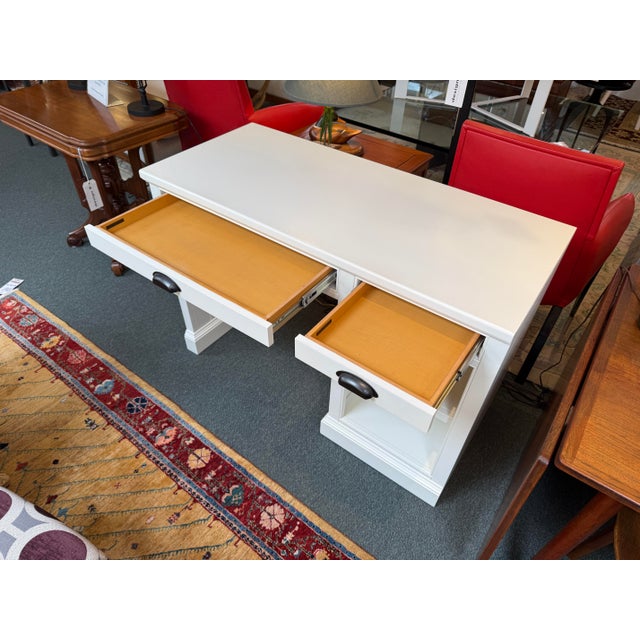 2010s Pottery Barn Aubrey Single Cabinet Writing Desk For Sale - Image 5 of 12