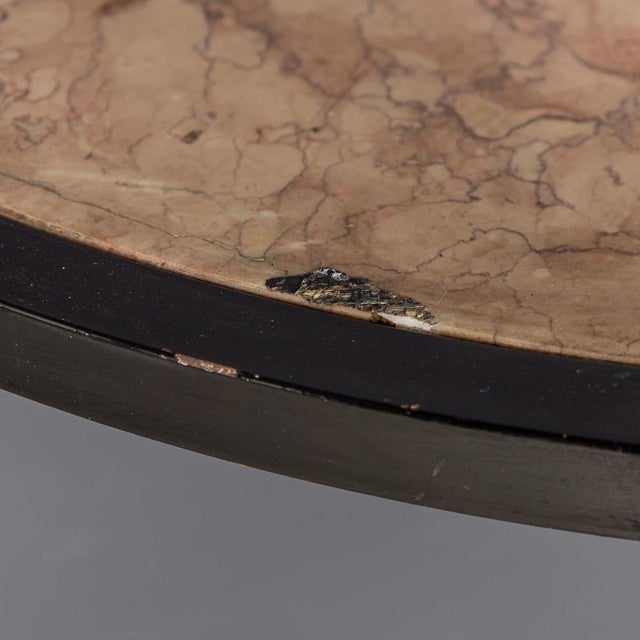 Mid-Century Italian Black Metal Framed Mirror and Brass Console, 1950s, Set of 2 For Sale - Image 9 of 17