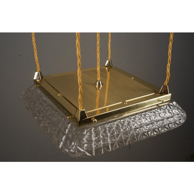 Art Deco Pendant with Cut Glass Shade, Vienna, Austria, 1920s For Sale - Image 10 of 18