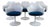Tulip Armchairs by Eero Saarinen for Knoll International, 1970s, Set of 5 For Sale