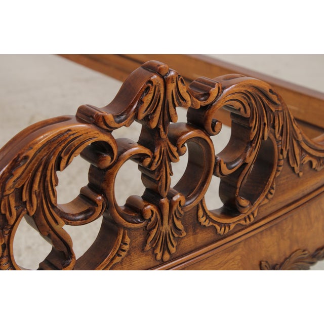 Brown Pair of Batesville Vintage Burl Wood Single Beds For Sale - Image 8 of 15