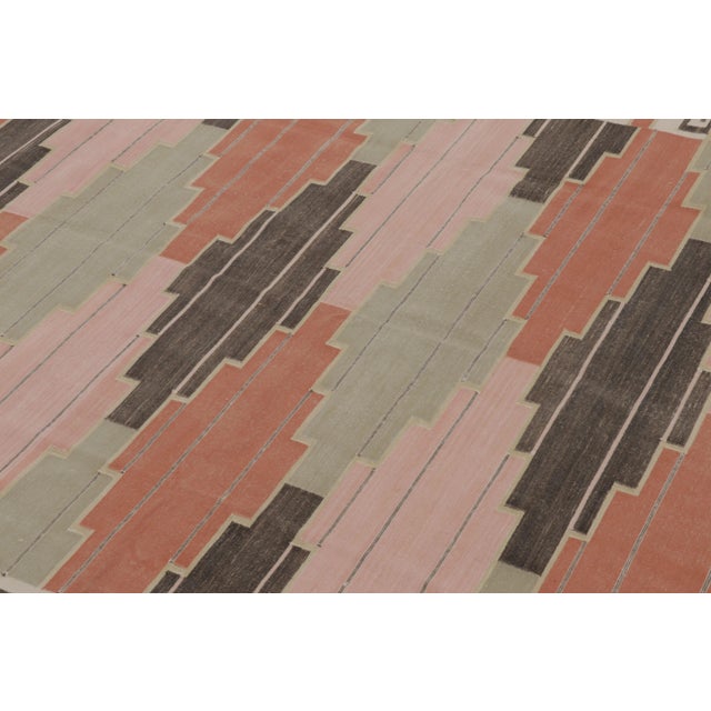 2010s Rug & Kilim’s Contemporary Dhurrie Rug in Colorful Geometric Pattern For Sale - Image 5 of 9