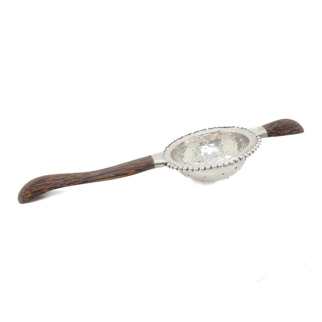 Silver John Hardy Sterling Silver & Palm Wood Tea Strainer For Sale - Image 8 of 11