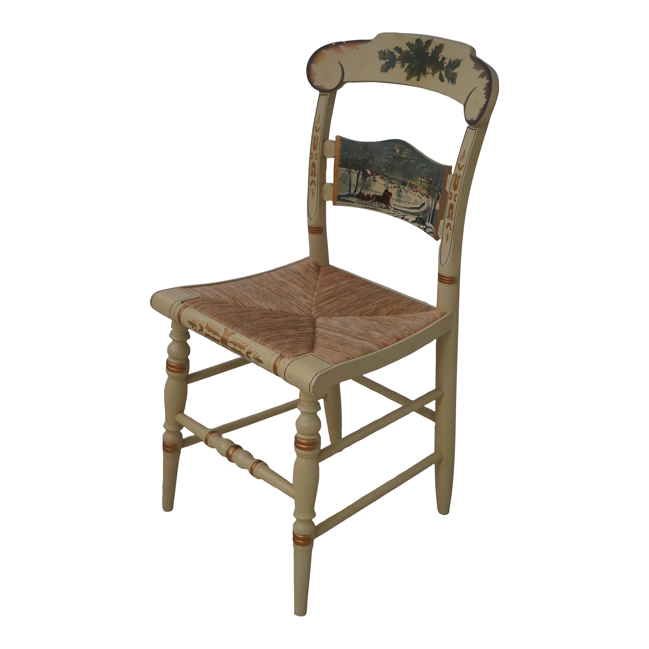 Hitchcock Limited Edition Christmas Chair C.1986 | Chairish