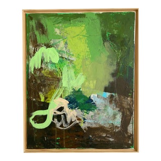 "Mossy 2" Mixed Media Painting by Jessalin Beutler For Sale