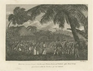 Cooke, The First Encounter of Wallis with Queen Oberea of Tahiti, 1801, Print