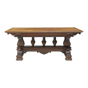 Antique Italian Renaissance Revival, Walnut, U. Brichetto Genoa, Dining Table!