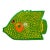 Brightly Colored Green Vintage 1960's Hand-Painted Papier-Mâché Fish Tray / Wall Plaque – Folk Art Style – Circa 1960s–1970s For Sale