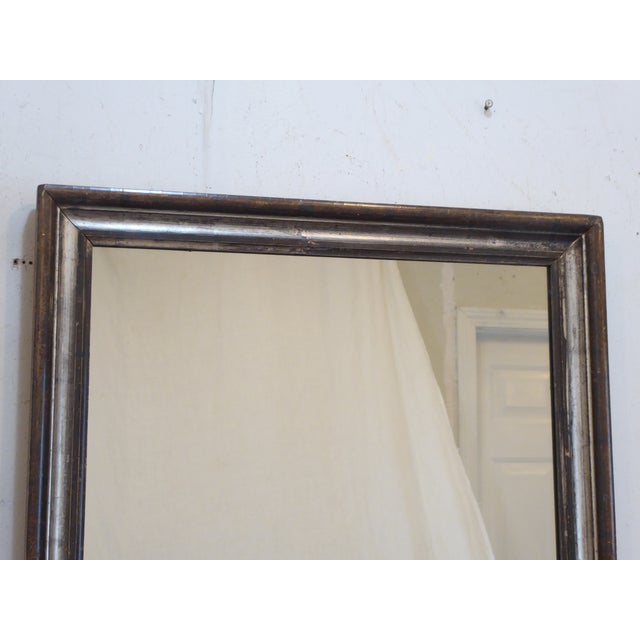 19th Century Silverleaf Mirror With Pewter Tones For Sale - Image 4 of 4