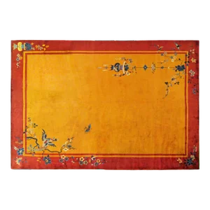 Antique Chinese Art Deco Oriental Rug, in Room Size, W Art Deco Motifs