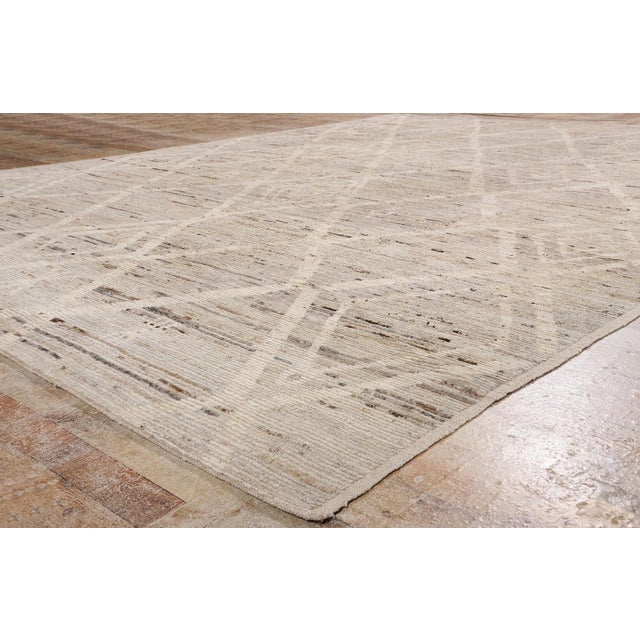 Sand Organic Modern Moroccan Rug, 10'05 X 14'00 For Sale - Image 8 of 10