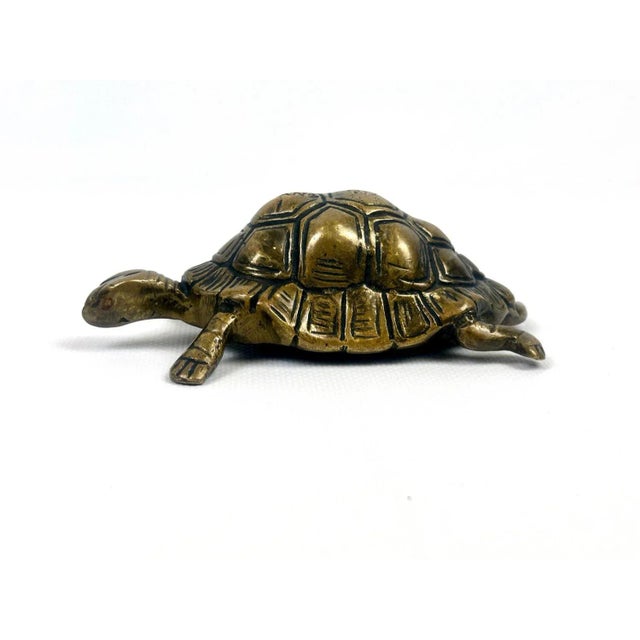 Vintage Brass Turtle Figurine from Dinant, 1960s, in Very Good conditions. Designed 1920 to 1949 This piece has an...