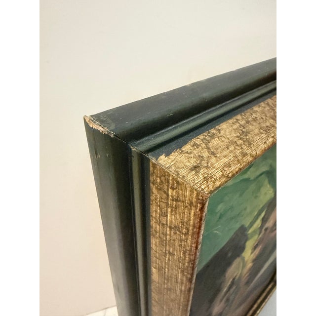 Vintage Expressive Figurative Oil Painting, Signed For Sale - Image 9 of 11