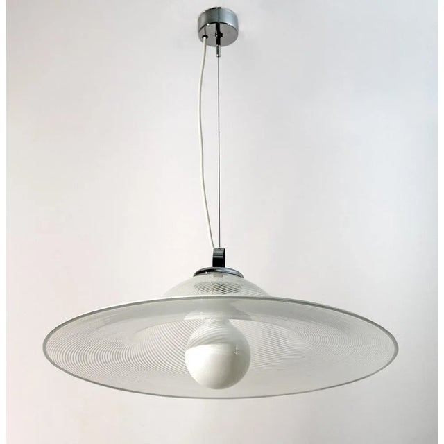 1970s Suspension Lamp in Spiral Murano Glass, Italy, 1970s For Sale - Image 5 of 9